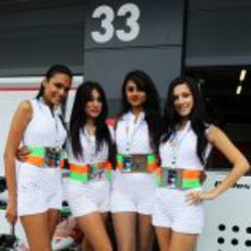 Las chicas de Force India en Silverstone