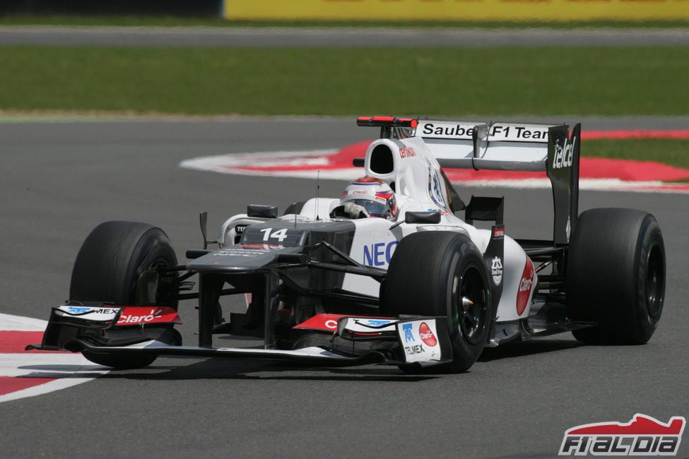 Kamui Kobayashi rueda sin presión GP Gran Bretaña 2012