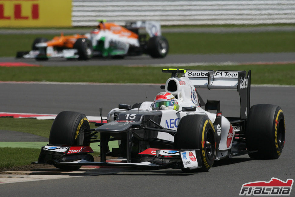 Sergio Pérez durante el GP Gran Bretaña 2012.