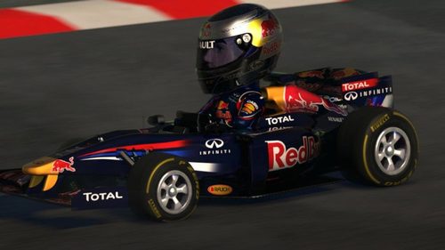 Sebastian Vettel corriendo en 'F1 Race Stars'