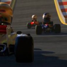 Hamilton, Vettel y Alonso luchan en 'F1 Race Stars'