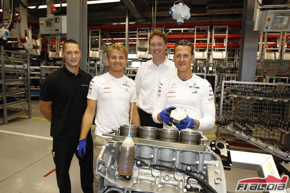 Nico Rosberg y Michael Schumacher en Rastatt