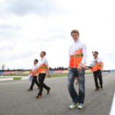 Nico Hülkenberg recorre el circuito de Hockenheim