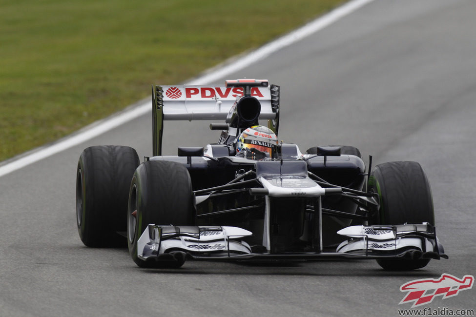 Pastor Maldonado prueba el FW34 en Hockenheim