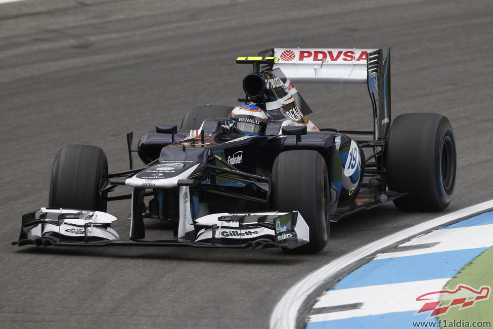 Valtteri Bottas rodó en los Libres 1 del GP de Alemania 2012