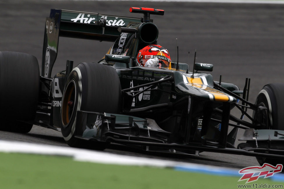 Heikki Kovalainen prueba el CT01 en Hockenheim