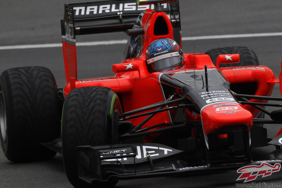 Charles Pic completa los Libres 1 del GP de Alemania 2012