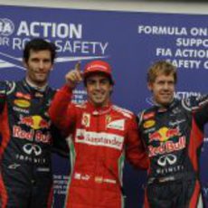 Alonso, Vettel y Webber fueron los mejores en la clasificación