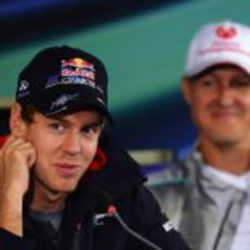 Sebastian Vettel y Michael Schumacher en Alemania