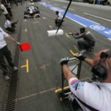 Pit stop para el equipo Sauber