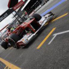 Felipe Massa en el pitlane de Hockenheim