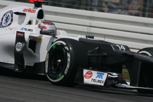 Kamui Kobayashi rueda en los libres del Gran Premio de Alemania