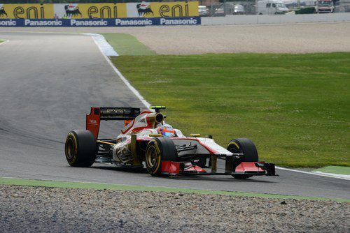 Narain Karthikeyan saldrá último en el GP de Alemania 2012