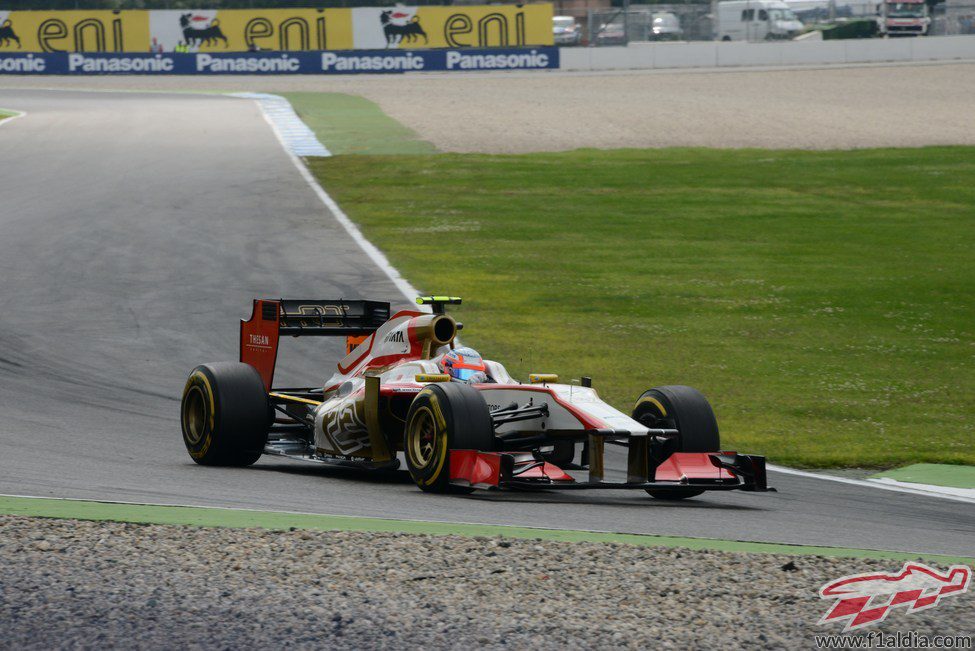 Narain Karthikeyan saldrá último en el GP de Alemania 2012