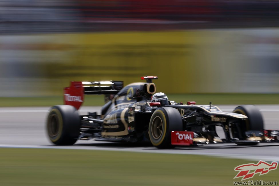 Kimi Räikkönen prueba los blandos en la Q1 de Alemania