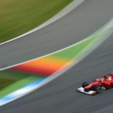 Fernando Alonso camino de la victoria en el GP de Alemania 2012