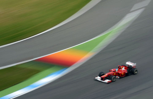 Fernando Alonso camino de la victoria en el GP de Alemania 2012