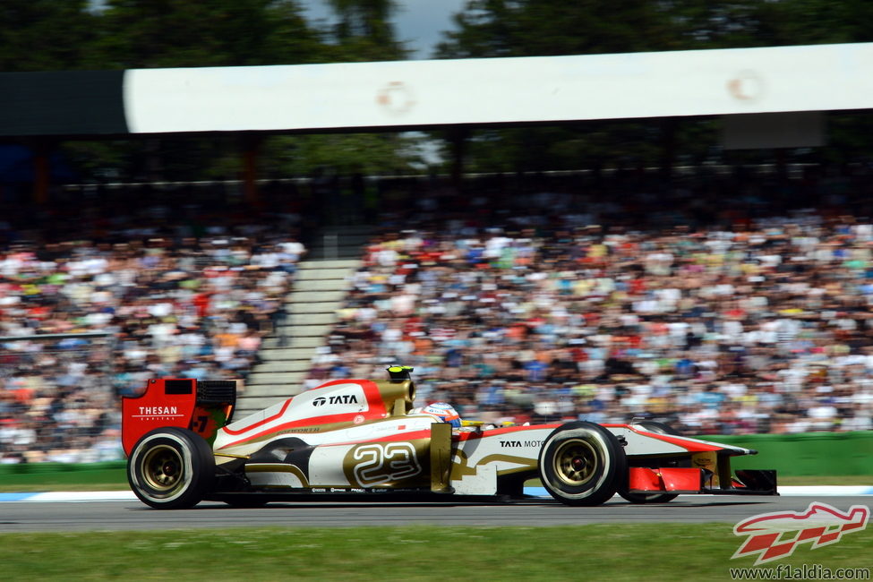 Narain Karthikeyan no pudo superar a los Marussia