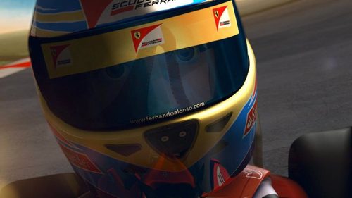 Primer plano de Fernando Alonso en 'F1 Race Stars'
