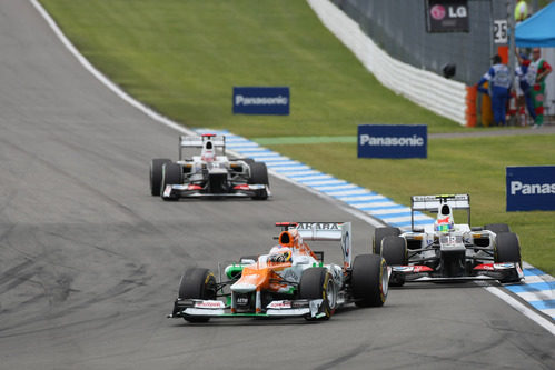 Paul di Resta trata de no ser adelantado en Hockenheim