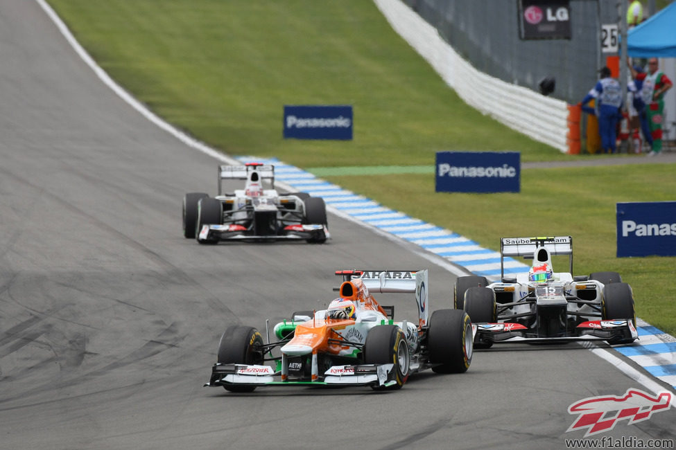 Paul di Resta trata de no ser adelantado en Hockenheim