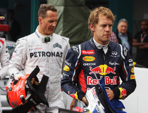 Vettel y Schumacher decepcionados y sin 'pole'