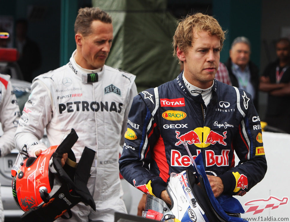 Vettel y Schumacher decepcionados y sin 'pole'