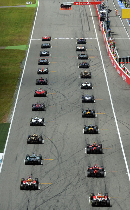 Parrilla de salida del GP de Alemania 2012