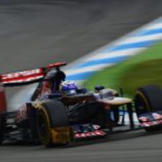 Daniel Ricciardo rueda con blandos en los Libres 3 de Alemania