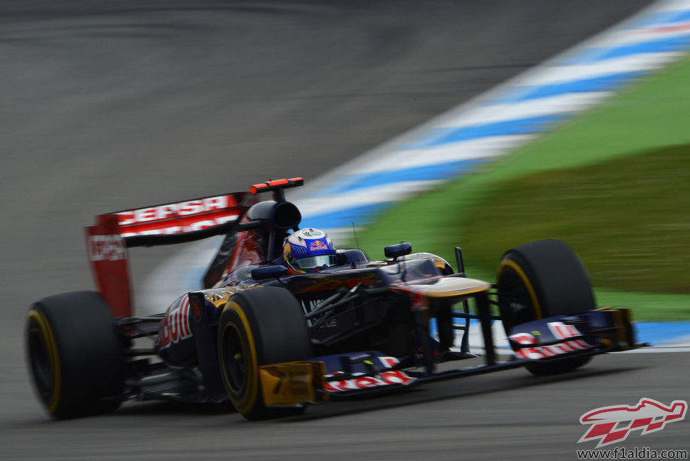 Daniel Ricciardo rueda con blandos en los Libres 3 de Alemania