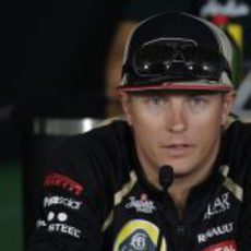 Kimi Räikkönen en rueda de prensa