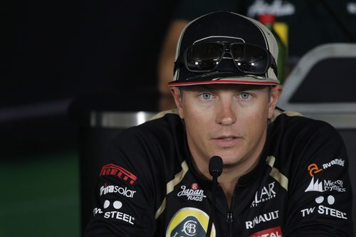 Kimi Räikkönen en rueda de prensa