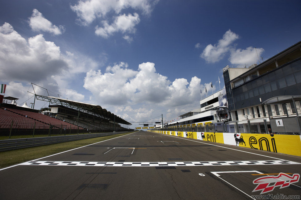 La recta de meta de Hungaroring