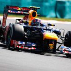 Mark Webber rueda sobre el asfalto de Hungaroring