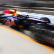 Sebastian Vettel en el pit-lane del circuito de Hungaroring