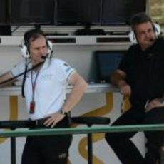 Luis Pérez Sala y Carlos Nunes durante los FP1 de Hungría