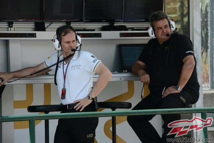 Luis Pérez Sala y Carlos Nunes durante los FP1 de Hungría