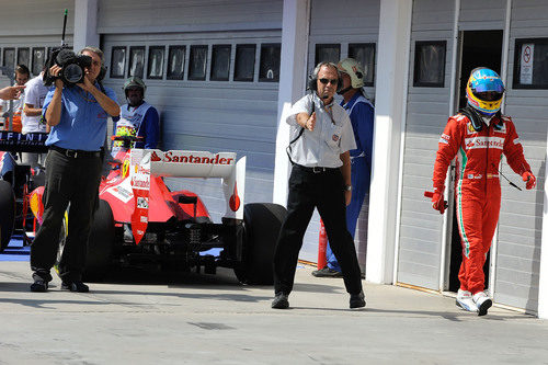 Fernando Alonso no terminó muy contento la clasificación