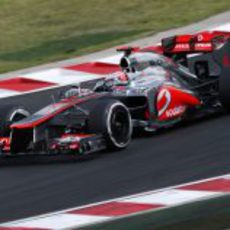 Jenson Button pilota durante la Q1 del Gran Premio de Hungría