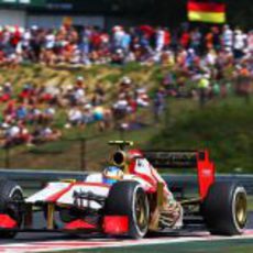 Narain Karthikeyan disputa los Libres 3 del GP de Hungría 2012