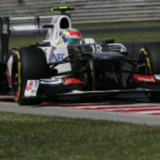 Sergio Pérez completa la Q2 del Gran Premio de Hungría 2012