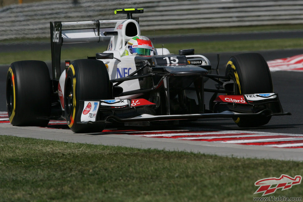 Sergio Pérez completa la Q2 del Gran Premio de Hungría 2012