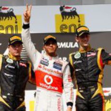 Podio del GP de Hungría 2012