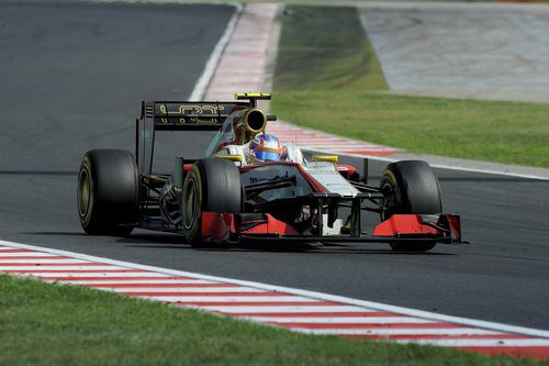 Narain Karthikeyan con su F112 durante el GP de Hungria 2012