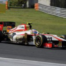 Narain Karthikeyan afronta otro giro en el GP de Hungria 2012