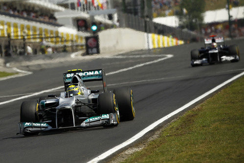 Nico Rosberg terminó décimo en Hungaroring