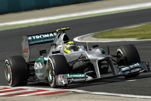 Nico Rosberg consiguió sumar un punto en Hungaroring