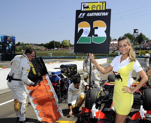 'Pit babe' de Narain Karthikeyan en Hungría