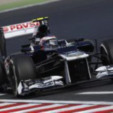 Valtteri Bottas rueda en los Libres 1 del GP de Hungría 2012