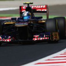 Jean-Eric Vergne completa una vuelta sobre el trazado de Hungaroring